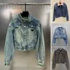 Women's Jackets designer Designer Woman Denim Womens Budge Letters Pint Autumn Spring Female Windbreaker Jeans Jacket Plus Size W5P1