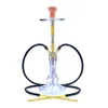 25.5inches Hookah Set Verre métal Lumière Cristal Verre Shisha Bécher Fumer Nouveau sur le marché chicha Cigarette Filtre Arabian Oil Rigs Designer