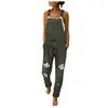 Damjeans Kvinnor Hellängd Jumpsuit High Stretch Denim Skinny Tofsar Street Ripped Zevityj Mode Raka Tube Byxor Y2k