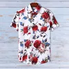 Chemises habillées pour hommes été rétro fleur impression 3D revers hawaïen vacances tendance mode décontracté chemise à manches courtes 2023 230707