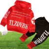 Set di vestiti per bambini per bambini vestiti per ragazzi autunno tuta per bambini ragazze con cappuccio pantaloni 2 pezzi vestito4088978