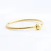 Gold Beads Clasp Charm Bracelet for Pandora Snake Chain Bracelets designer Jewelry Set Girlfriend Gift Gold bracelet with Original Box For Women Girls