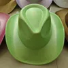 ベレー帽 2023 カラフルなカウボーイハット男性と女性ジャズ秋パーティーイブニング蛍光ソンブレロ
