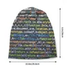 Beralar Hacker Programcı Bilgisayar Kodlama Beanie Bonnet Örgü Şapkalar Erkek Kadın Hip Hop Bilim İkili Kod Sıcak Kış Kafataları Beanies Cap