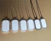 sublimation blank Round rectangle necklaces pendants drill necklace pendant tranfer printing blank consumable factory wh6872976