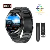 جديد 454*454 شاشة SMART WATCH دائمًا عرض الوقت الذي يتصل به Bluetooth Smartwatch المحلية للرجال Android TWS سماعات الأذن