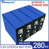 New 4/8/16pcs 3.2V 280Ah Lifepo4 Battery Pack Grade A Lithium Iron Phosphate Prismatic Rechargeable Cell Solar RV EU US TAX FREE