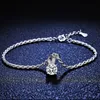 925 Silberarmband Moissanite Little White Kaninbit Simple Dame's Hersteller Direkter Vertrieb