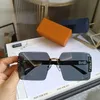 Fashion Lou top cool sunglasses New Large Frame Sunglasses Same Style Glasses Mesh Red Square Trimmed Frameless with original box