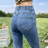 Frauen Jeans Hohe Taille Dünne Geerntete Frauen Mode OL Casual Streetwear Denim Hosen Damen Split Bleistift Che