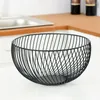 Dinnerware Sets Snack Rack Black Wire Fruit Basket Vegetable Bowl For Kitchen Counter Metal Iron Storage