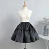 Saias 1 peça Lolita Tule Anágua Vestido de baile Cosplay Saia de baixo Swing Vestido curto Balé Tutu Saia Rockabilly Crinolina