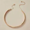 Collier ras du cou Simple Tube de cuivre collier en métal pour femmes cadeau de fête de vacances accessoires de bijoux de mode CN001
