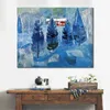 Arte Figurativa Abstrata em Tela Red House and Spruces Edvard Munch Painting Hand Painted Modern Wall Decor