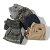 Men's Shorts 2023 Summer Camouflage Cotton Casual Mid-Waist Overalls Outdoor Loose Cargo