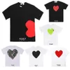 10A Top Quality Fashion Uomo Gioca T Shirt Designer Red Heart Commes Casual Camicie da donna Des Badge Garcons Alta Quanlity Magliette in cotone ricamatodl80