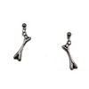 Dangle Earrings Fashion Jewelry Parts Ancient Silver Color Dark Gothic Punk Bone Of Death Cool Simple Ear