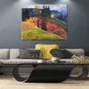 Contemporary Abstract Canvas Art Landscape from Thuringewald Edvard Munch Painting Hand Painted