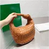 Other Bags Luxury Designer Shoder Womens Handbags Large Woven Clutch Tote Genuine Leathe Wallet Men Fashion Crossbody Bag Teen Jodie Dhvd2