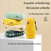Umbrellas 6 Fold Sun Protection Sun and Rain Small Card Bag Umbrellas 15cm Mini Compact Pocket Umbrella For Women As Gift