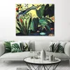 Abstract Animal Canvas Art Saut Du Lapin 1911 Souza Cardoso Painting Handmade Musical Decor for Piano Room