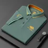 Men's TShirts High quality men's pure cotton embroidered POLO shirt 2023 summer highend business leisure sports lapel shortsleeved Tshi 230707