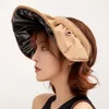 Cappelli a tesa larga Cappello estivo da donna anti-UV pieghevole con visiera parasole Cappello sportivo da esterno in topless
