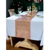 Tovaglia Glitter Paillettes Copertura rettangolare Tovaglia oro rosa per matrimonio Festa di compleanno Decorazione domestica 180x30cm