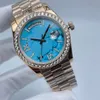 Luxe designer Classic Fashion Automatic Watch ingelegd met diamant maat 36mm saffierglas een favoriet kerstcadeau voor dames Gratis transport