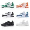 Designer formateur sneaker virgil chaussures de sport top qualité denim toile cuir abloh blanc vert rouge bleu lettre plate-forme de mode hommes femmes baskets 01