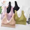 Completo da yoga Plus Size Reggiseno sportivo senza cuciture per donna Intimo fitness imbottito senza ferretto Donna Gym Bralette Gilet da corsa Top traspirante