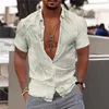 Herrenhemden Hawaiianisch Für Männer 3D-Druck Strand Kurzarm Mode Tops T Kleidung Camisa 230707