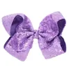 2023 New Childrens Hair Accessories 생선 스케일 세련된 스팽글 헤어 핀 8 인치 폭 넓은 대형 활 헤어핀 Jojo Girls 대형 멀티 컬러 SD053 E23