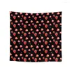 Scarves 2023 Latest Style Fresh Strawberry Print Scarf Ladies Satin 90 90cm Large Square Women's Fashion Headscarf