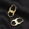 Personality design sense of temperament copper plated real gold earrings designer luxury jewelry earrings wholesale women