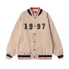 Vestes pour femmes homme Baseball uniforme manteau américain Vintage haute rue numéro broderie Couple veste automne lâche Cardigan haut