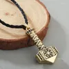 Pendant Necklaces Nostalgia Slavic Amulet Kolovrat Symbol Engraved On Hammer Pendants Jewelry Making