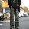Męskie spodnie Street Multipocket kombinezony w stylu Harajuku luźne dorywczo wysokie Retro damskie spodnie hip-hopowe spodnie 230707