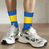 Herrensocken, Neuheitsdruck, Flagge der Ukraine, für Damen und Herren, Stretch, Sommer, Herbst, Winter, Crew