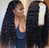 Brazylijska głęboka fala koronkowa peruka z ludzkich włosów dla czarnych kobiet wstępnie oskubane 4x4 koronkowa peruka Remy Hair