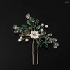 Hair Clips Luxury Hairpins And U Shaped Rhinestone Sticks Forks For Bride Wedding Jewelry Pearls Headpieces Head