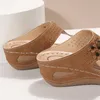 Women Sandals Retro Summer Sandals With Heels Wedge Shoes For Women Slippers Heeled Summer Shoes Female Wedges