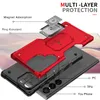 Shockproof Magnetic Ring Kickstand Case For Samsung Galaxy S23 Ultra S22 S21 Plus S20 FE Hard Back Stand Phone Cover