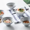 Bols japonais bol de riz en céramique ménage pour le dîner porcelaine maison Simple simple petit dessin animé bouillie conteneur