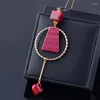 Pendant Necklaces SINLEERY Fashion Jewelry Green Red Grey Cube Love Heart Pendants And Long Chain For Women 2023 MY364 SSK