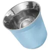 Ensembles de vaisselle en acier inoxydable tasse à café tasse Camping bière tasses à eau isolation 6.5X6 CM voyage bleu gobelet