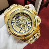 Orologi da polso Orologio umano in acciaio inossidabile Luminoso Timer Bolt Zeus Invincibile