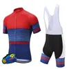 Ensembles de course maillot de cyclisme et cuissard à bretelles respirants et ajustés avec poche vêtements d'impression de mode à manches courtes