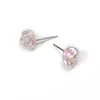Orecchini a bottone Perla naturale Perla Forma irregolare Barocco coltivato d'acqua dolce Per gioielli Regalo donna 5x5mm