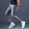 herenjeans hoge kwaliteit heren enkellange prints denim broek slimfit sexy casual street fashion grijze broek; 230707